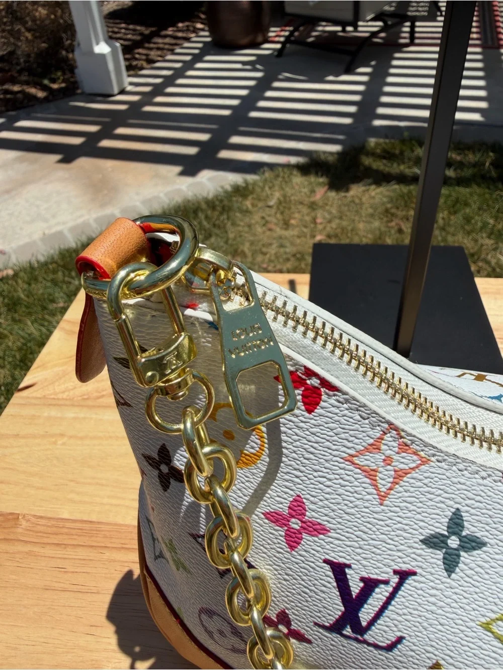 NEW LV Print Boulogne PM Multicolor Rainbow Monogram Empreinte Shoulder Bag - Picture 7 of 9